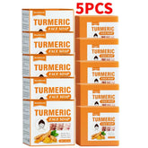 1/3/5PCS Turmeric Cleansing Soap Facial Repair Gentle Cleansing Moisturizing Moisture Non-Sticky Clear Cleansing Products